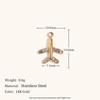 Europeu e Americano Transfronteiriço Venda Quente Moda Simples Aço Inoxidável Banhado a Ouro 14K Contas Octogonais Coloridas DIY Acessórios para Pingente