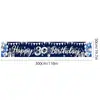 Novos adereços de decoração de aniversário transfronteiriços: Bandeiras decorativas de poliéster 100D, tecido para fundo de aniversário, faixas e dísticos personalizados