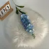 Ramo Artificial Violeta Terciopelado, Jacinto, Delfinio, Arreglo Floral para Pasillo de Boda, Decoración del Hogar, Exportación