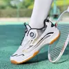 Zapatos profesionales de bádminton para niños, zapatos de tenis de mesa para jóvenes, zapatillas de tenis para niños y niñas con hebilla giratoria, zapatillas de entrenamiento para niños mayores