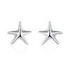 Brincos Pequenos de Estrela do Mar Banhados a Prata Brincos da Moda Europeia e Americana Fornecimento Atacadista Transfronteiriço E033