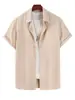 Camisa de Verano para Hombre de Manga Corta con Rayas Verticales Finas, Cárdigan Versátil Holgado Estilo Coreano, Venta al por Mayor Directa de Fábrica en Stock