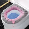 Alfombrilla de Baño Tejida Gruesa Asiento de Inodoro Universal Cubierta de Inodoro Cubierta de Inodoro para el Hogar de Cuatro Estaciones Nueva Alfombrilla de Inodoro de Verano