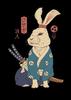 Pintura en Lienzo de Gato Samurái Japonés de Dibujos Animados Póster Arte de Pared Sala de Estar Pintura Decorativa Moderna