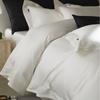 Estilo Minimalista Lujo Ligero Color Sólido Encaje de Gama Alta Borde Ancho Juego de Cama Algodón Puro Algodón de Fibra Larga Cuatro Piezas Textil Hogar Xibei