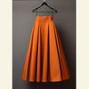 Venta de Liquidación~ Retiro en mostrador de Falda de Comercio Exterior para Mujer de Cintura Alta Color Naranja Dopamina Corte A para Tallas Pequeñas
