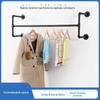 Rack de exibição de roupas de tubo de ferro personalizado industrial controle cabide suporte de tubo de ferro rack flutuante de tubo de água montado na parede