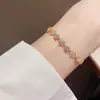 Pulsera de estilo francés de lujo ligero, exquisita, de moda, con circonitas completas, diseño de estrella extraíble, única y elegante con un toque de alta gama, joyería súper brillante