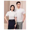 Camisa Polo Verde Glacial com Lapela Uniforme de Classe Manga Curta Logo Impresso Publicidade Corporativa Camisa Cultural Camiseta Roupa de Trabalho Uniforme de Grupo Verão