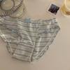 Roupa íntima feminina japonesa fofa com babados, calcinha sexy de algodão de cintura baixa, algodão de verão para meninas