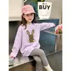 Camiseta de Manga Larga para Niña 2026 Nuevo Estilo Otoño para Niños Mayores, 100% Algodón Puro, Top Casual, Elegante