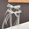 Super Fairy Lace Bow Ribbon Hairpin Sweet Girl Duckbill Clip Ribbon Pequeno Fresco Puro Duplo Rabo de Pônei Headwear