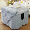 Funda para Mesa de Fuego Funda Funda para Placa Eléctrica de Fuego Funda de Tela Gruesa con Forro de Felpa para Mesa Calefactora Funda Cuadrada para Mesa Eléctrica Calefactora Funda para Fuego