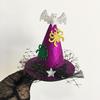 Sombrero de bruja, araña, calabaza, accesorio divertido para el cabello de fiesta de Halloween, diadema de bruja, lazo de malla de encaje