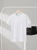 Camiseta Negra de Manga Corta de Color Sólido, Diseño Elegante, Corte Holgado, Verano 2026, Transfronteriza Europea y Americana, Venta al por Mayor