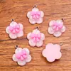 6 Colores 20x24mm Accesorios de Resina DIY Encanto de Planta Flor Transparente Colgante de Lazo Accesorios para Maletas y Teléfonos