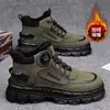 Botas Martin de sola grossa para aumentar a altura, antiderrapantes, para trabalho ao ar livre, sapatos masculinos, atacado, novidade de primavera, cano alto, casuais, esportivas, sapatos da moda