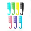 Peine de Dientes Anchos Peine Masajeador con Gancho Peine para Cabello Rizado Cabello Largo Fácil de Peinar Peine Grande para el Hogar No se Rompe Fácilmente Cabello Liso para Hombres y Mujeres
