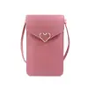 Nueva moda femenina mini estilo coreano de estudiante monedero simple pantalla táctil transparente bolso de mano pequeño bolso cruzado