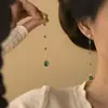 Novos Brincos de Franja Gota d'Água Verdes Estilo Retrô Chinês, Luxo Leve, Estilo Nicho, Sensação de Alto Padrão, Estilo Antigo, Brincos Cool e Elegantes para Mulheres
