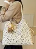 Bolsa de mão estrelada estilo coreano Shuai Mi Jia para mulheres, bolsa de ombro moderna de grande capacidade, bolsa de compras casual com estampa de leopardo