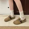 Mocasines de mujer con suela blanda sin cordones para usar al aire libre, zapatos de moda, nuevo estilo primavera y otoño 2026, zapatillas a medio paso estilo Birkenstock