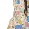 Divertido y juguetón conjunto de pijama de manga larga para mujer con estampado de perro y gato inspirado en la dopamina, adecuado para primavera y otoño, con cuello de solapa, diseño de bloques de color y se puede usar como ropa de estar por casa o como prenda exterior.