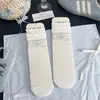 Calcetines Blancos de Encaje para Mujer, Calcetines de Algodón de Media Pantorrilla, Calcetines de Malla Transpirable Ligeros de Verano Caídos, Calcetines Largos Estilo Ballet para Niñas