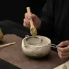 Conjunto Degradê Sakura Matcha Tigela de Chá Cerâmica Japonesa Suporte para Batedor de Chá Ferramentas de Chá da Dinastia Song