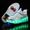 Zapatos de Rodillos Automáticos de Cuatro Ruedas Personalizados de Venta Directa de Fábrica con Ruedas, Zapatos con Ruedas Retráctiles y Destellantes para Estudiantes