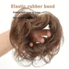 Peluca de Moño Recto de Alta Elasticidad para Cabello para Comercio Exterior en Europa y América, Nuevo Moño de Fibra Sintética Voluminizador Esponjoso Sin Costuras