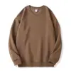 Moletom Preto Masculino Gola Redonda 500g Primavera/Outono, Marca da Moda, Forrado com Fleece, Blusa Casual de Caimento Solto