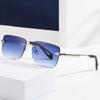 2202 Liquidación Gafas de Sol Sin Montura Gafas de Sol para Hombres y Mujeres Gafas Retro Amazon Venta al por Mayor Gafas de Sol con Protección Solar Europeas