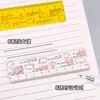 Regla de estudiante con fórmula matemática, regla geométrica de dibujo multifuncional transparente de 10 cm, una herramienta de aprendizaje para estudiantes
