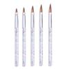 Set de 5 bolígrafos para esculpir fototerapia de uñas, bolígrafo para difuminar, set de pinceles degradados de cristal, especial para salón de uñas, bolígrafo para nail art