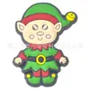 Diapositivas para zapatos de decoración navideña, árbol de Navidad, Papá Noel, muñeco de nieve, caucho blando de PVC, nuevos accesorios navideños