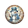 Posavasos Redondo para Mesa de Navidad Muñeco de Nieve Sombrero Negro Impresión de Muñeco de Nieve Aislante Decoración de Mesa de Comedor de Navidad Mesa Redonda
