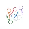 Vários chaveiros com correntes, argolas de chaveiro de metal com correntes, ilhós para pendurar, acessórios de bolsa DIY, designs criativos