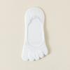 Calcetines de Cinco Dedos para Mujer Verano Delgados Calcetines de Barco Silicona Antideslizante Verano Boca Baja Calcetines Invisibles Calcetines de Algodón con Dedos Separados Calcetines Sin Costuras