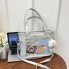 2026 Bolsa para Dolor Linda de Gran Capacidad Parche de Moda Transparente Moda Bolso de Hombro Único de Mano Bolso de Mujer Mochila de Estudiante de Moda