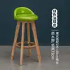 Silla de Barra Nórdica para Uso Doméstico, Taburete Alto de Madera Maciza, Moderno y Sencillo, Silla de Barra Giratoria