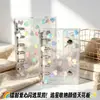Fichário Colorido Laser Coração A5 A6 A7 M5 Planner PVC Transparente Capa Externa 6 Furos Fecho Duplo Capa Substituível
