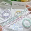 Nuevo 2024 Estilo Coreano Cable de Teléfono Goma para el Cabello Doble Capa Macarrón Dulce Dopamina Cuerda para Cola de Caballo Suelta