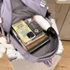 Mochila Transfronteriza Nueva de Aspecto Moderno con Estampado de Mariposas Gran Capacidad Tela de Nylon Resistente al Desgaste Mochila Escolar para Estudiantes de Secundaria