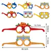 Gafas de Papel para Fiesta de Hanukkah Nueva Transfronteriza, Gafas Divertidas para Foto, Accesorios para Año Nuevo Judío