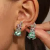 Pendientes de Acero Inoxidable Hueco de Conejo Transfronterizos Europeos y Americanos Pendientes Asimétricos de Conejito Blanco Joyería Linda de Pascua para Mujer