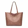 Bolso Grande de Cuero a Cuadros Estilo Nuevo Primavera 2021 Bolso de Mano Sencillo para Mujer Bolso de Hombro Bolso Tote