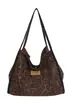 Bolso de Hombro de Lona Retro con Estampado de Leopardo para Otoño e Invierno, Bolso Tote de Gran Capacidad, Bolso de Moda para el Trabajo, Bolso para Estudiante Universitario