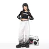 Roupas de Dança Jazz para Meninas, Roupas de Moda Street Dance Hip-Hop Tendência para Crianças, Trajes Estilosos de Hip-Hop para Apresentação Infantil