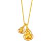 Collar con colgante de calabaza doble apilada con broca de punta giratoria de alta retención de color dorado y arena de Vietnam, regalo al por mayor